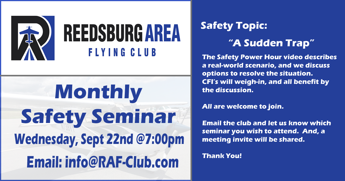 Monthly Safety Seminars - PostCard - RAFC - Sept 2021a